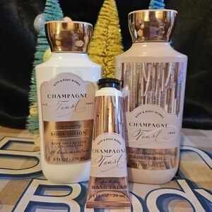 NWT Bath & Body Works Champagne Toast Trio - Pink and Gold